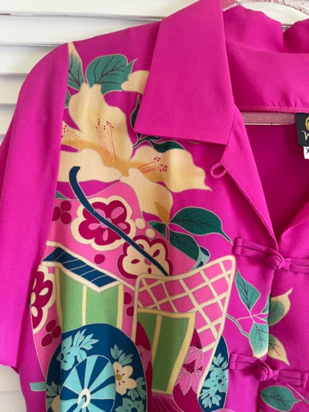 Ann Namba 100% silk Blouse XL   NWOT